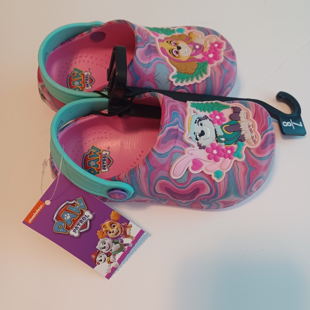 NEW Paw Patrol slip on clog style shoes girls sz 7/8
